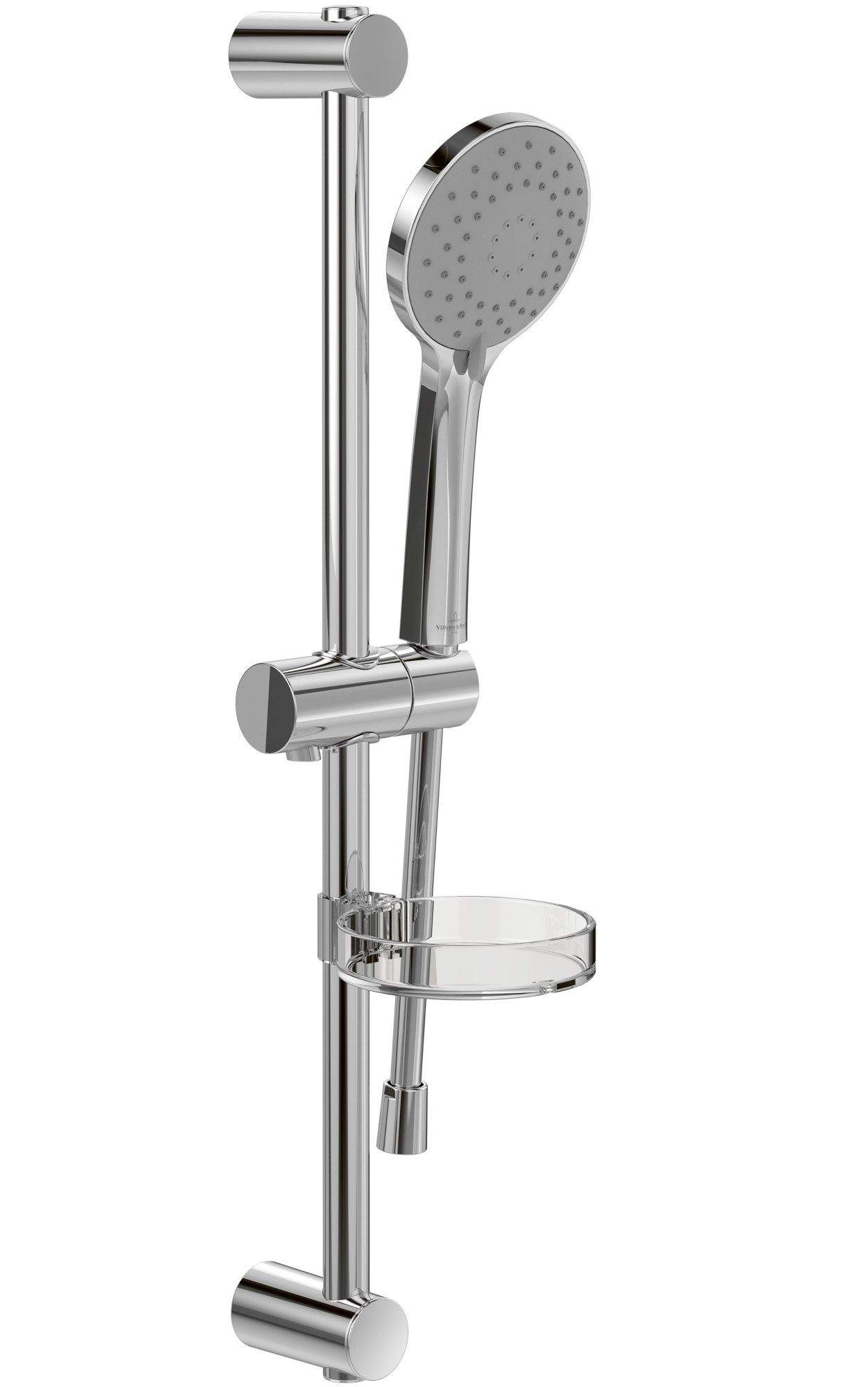 Villeroy & Boch Duschsystem Universal Showers inkl. Handbrause und Duschstange, Höhe 6.04 cm, Bauseschlauch 1600 mm, Duschgarnitur mit 3 Strahlarten, verstellbar, Chrom