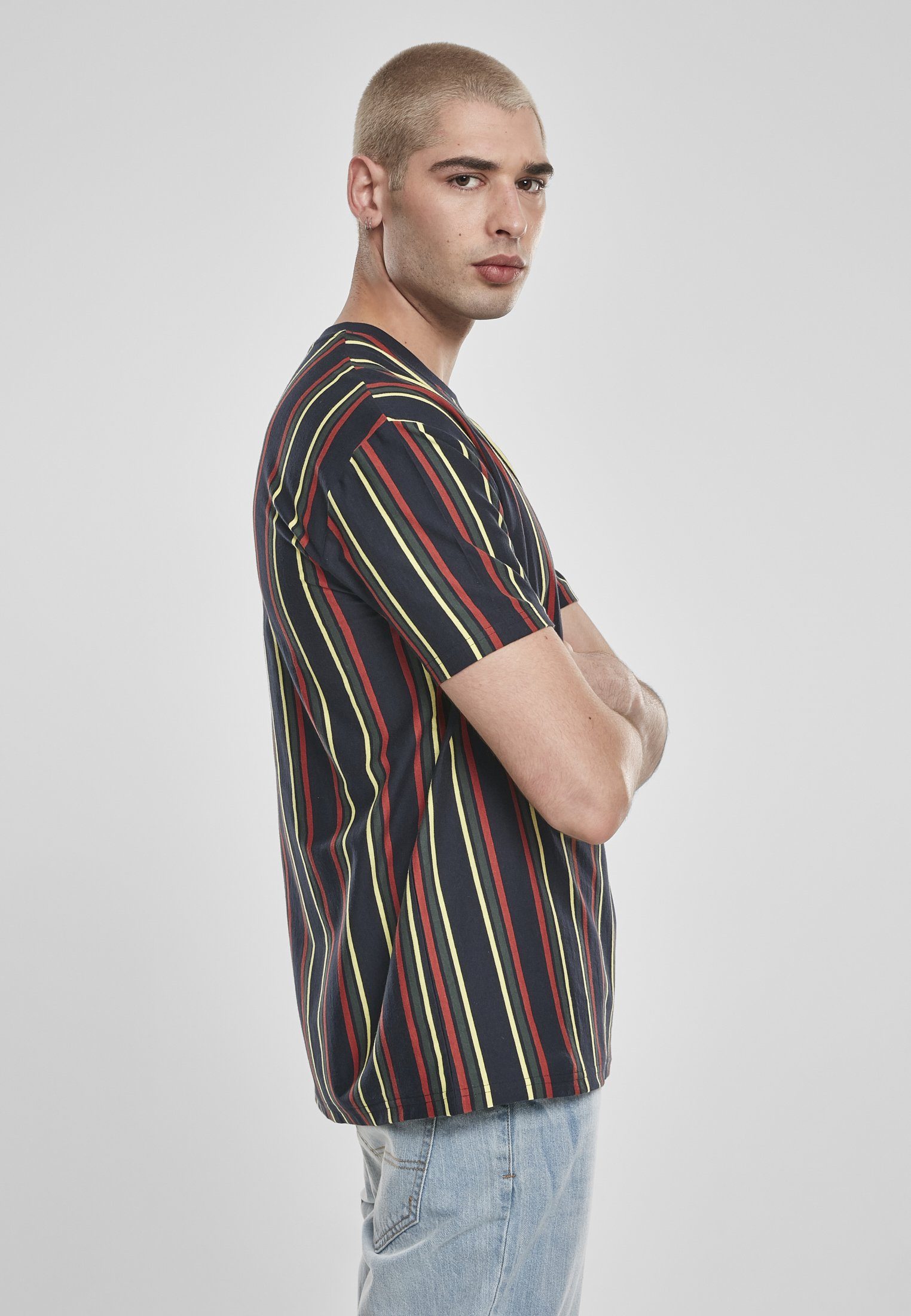 CLASSICS Tee Retro T-Shirt Stripe URBAN T-Shirt Printed (1-tlg) Oversized