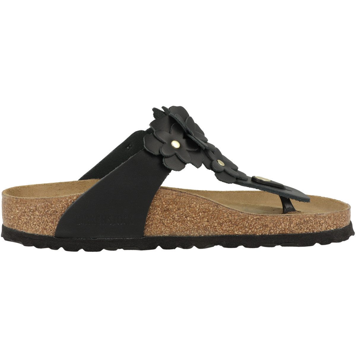 Birkenstock Gizeh Flowers Naturleder normal Damen Zehentrenner Sandalen, Sandaletten, Sommerschuhe, Badeschuhe, Zehentrenner