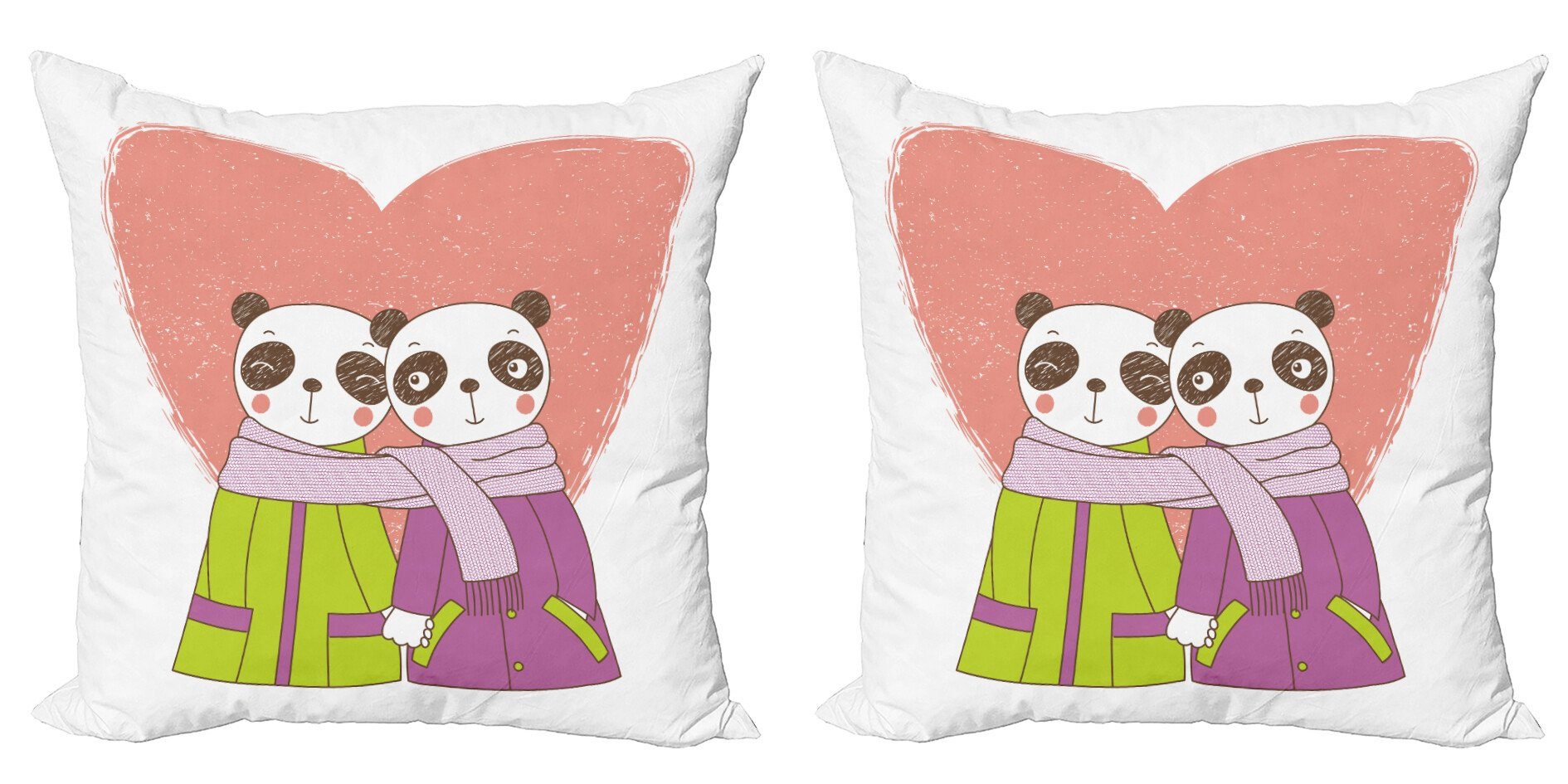 Abakuhaus Liebhaber Kissenbezüge Doppelseitiger Accent Modern Panda Stück), halten Digitaldruck, (2 Hände