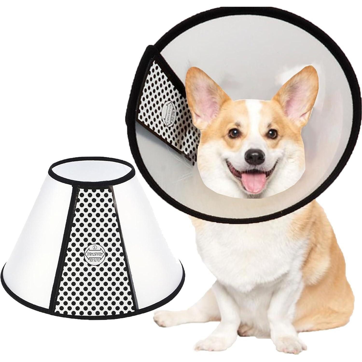 SUQ Schutzkragen Einstellbare Haustier Halskrause Kunststoff Kegel Schutzkragen Katzen