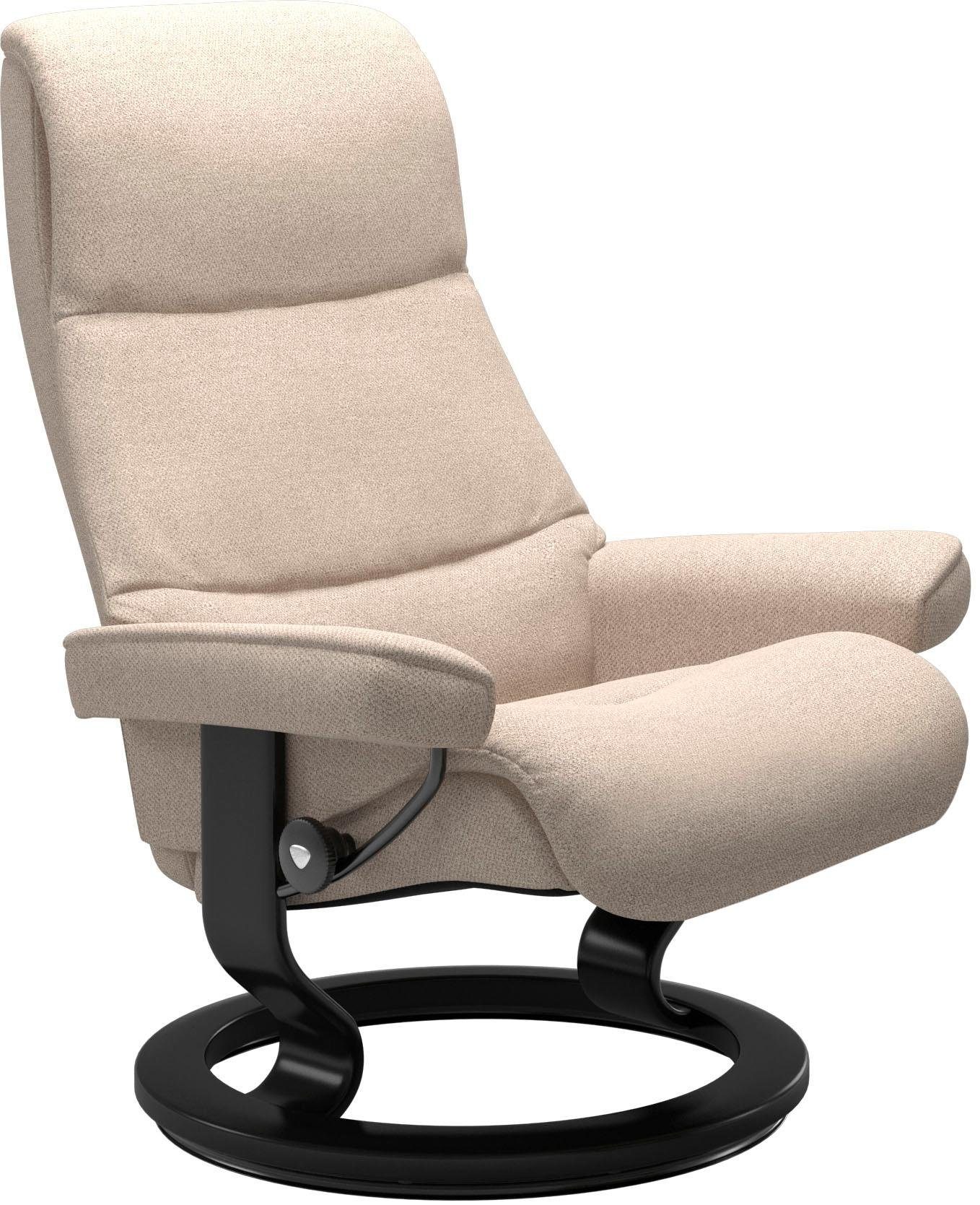 Größe Relaxsessel Stressless® Hocker), mit mit Classic View Schwarz S,Gestell (Set, Base, Relaxsessel