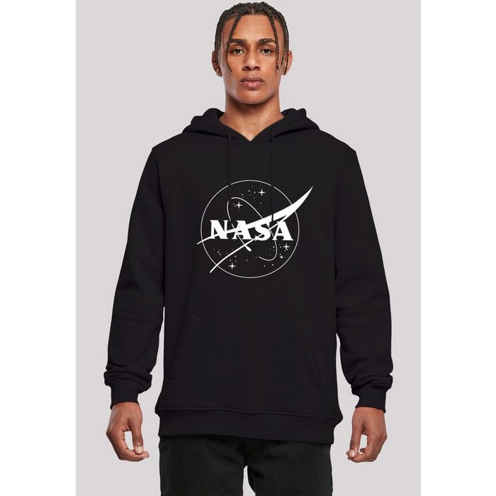 F4NT4STIC Sweatshirt NASA Classic Insignia Logo Monochrome Herren Premium Merch Slim-Fit Kapuzenpullover Bedruckt