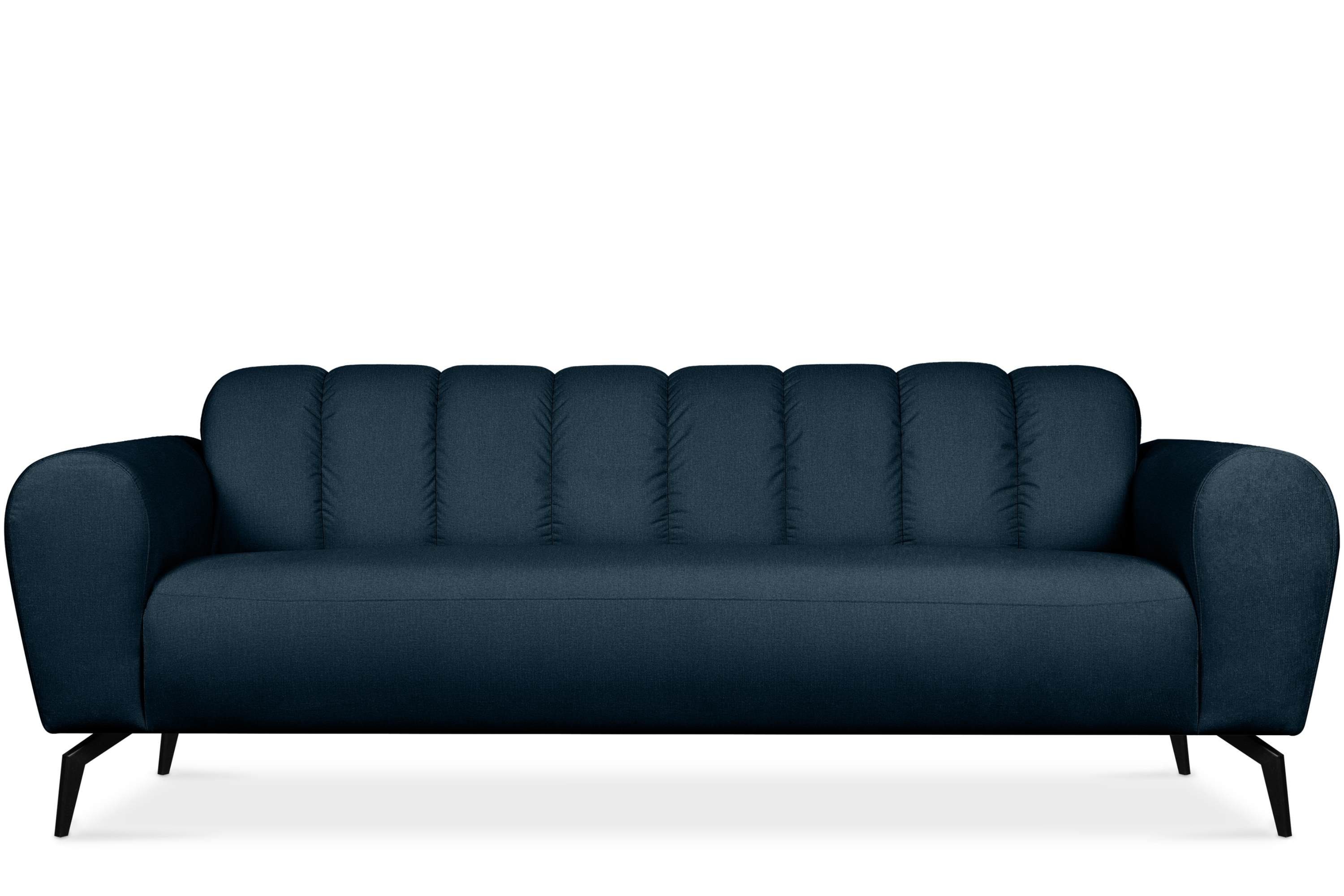 Konsimo Sofa RUBERO Sofa 3 Sitzer, modernes Design, Gewebe mit wasserabweisenden Eigenschaften marineblau | marineblau