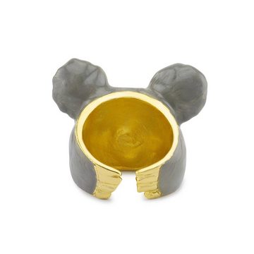 Monkimau Fingerring Damen Ring Koala 18k Gold plattiert (Packung), 18 Karat vergoldet