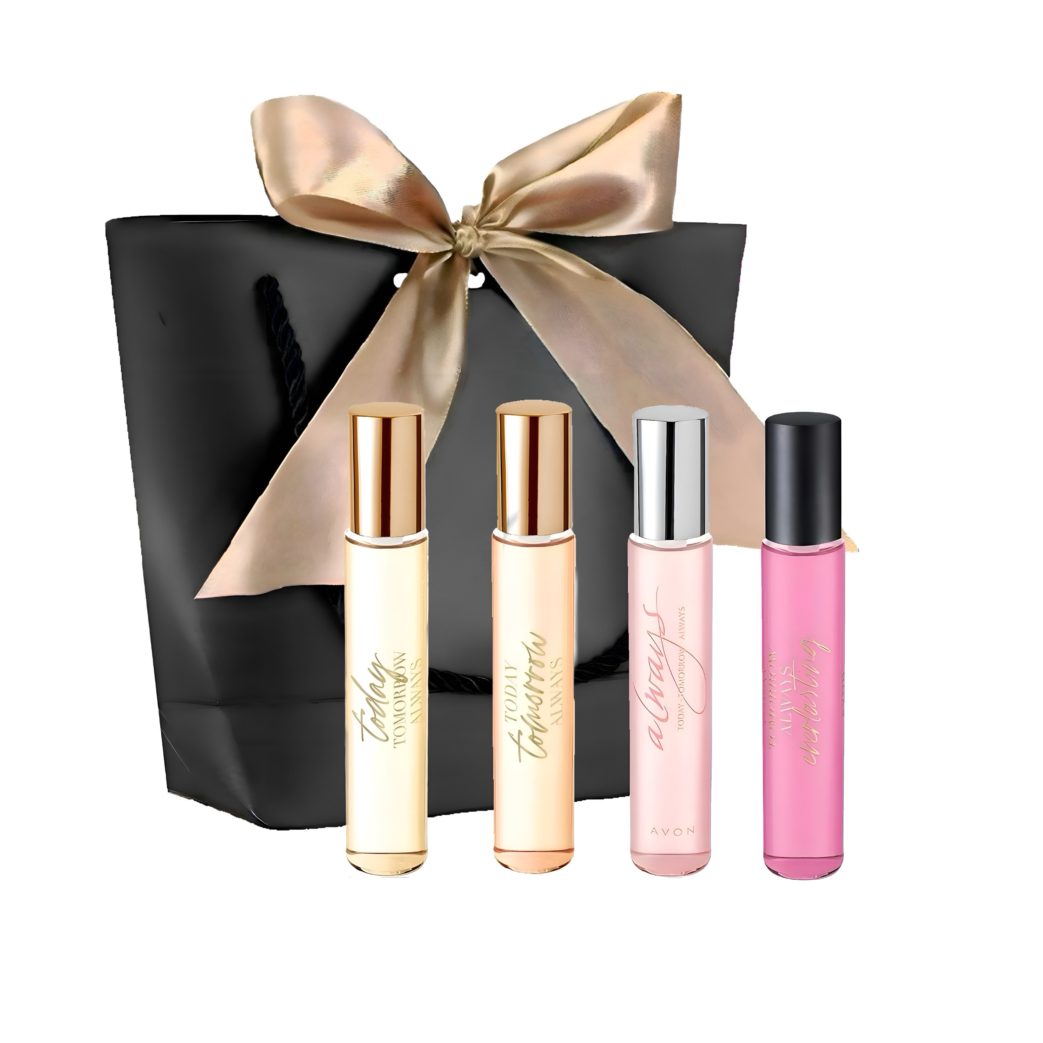 AVON Cosmetics Eau de Parfum Taschenspray TTA Today Tomorrow Always Everlasting Duft Geschenkset, 4-tlg., Handliche 10 ml Fläschchen, Geschenk, Einzigartige Kombination