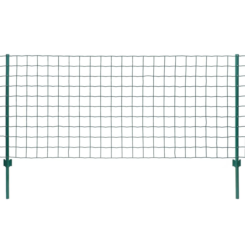 vidaXL Gartenzaun Metallzaun Stahl 20 x 1,2 m Grün, (1-St)