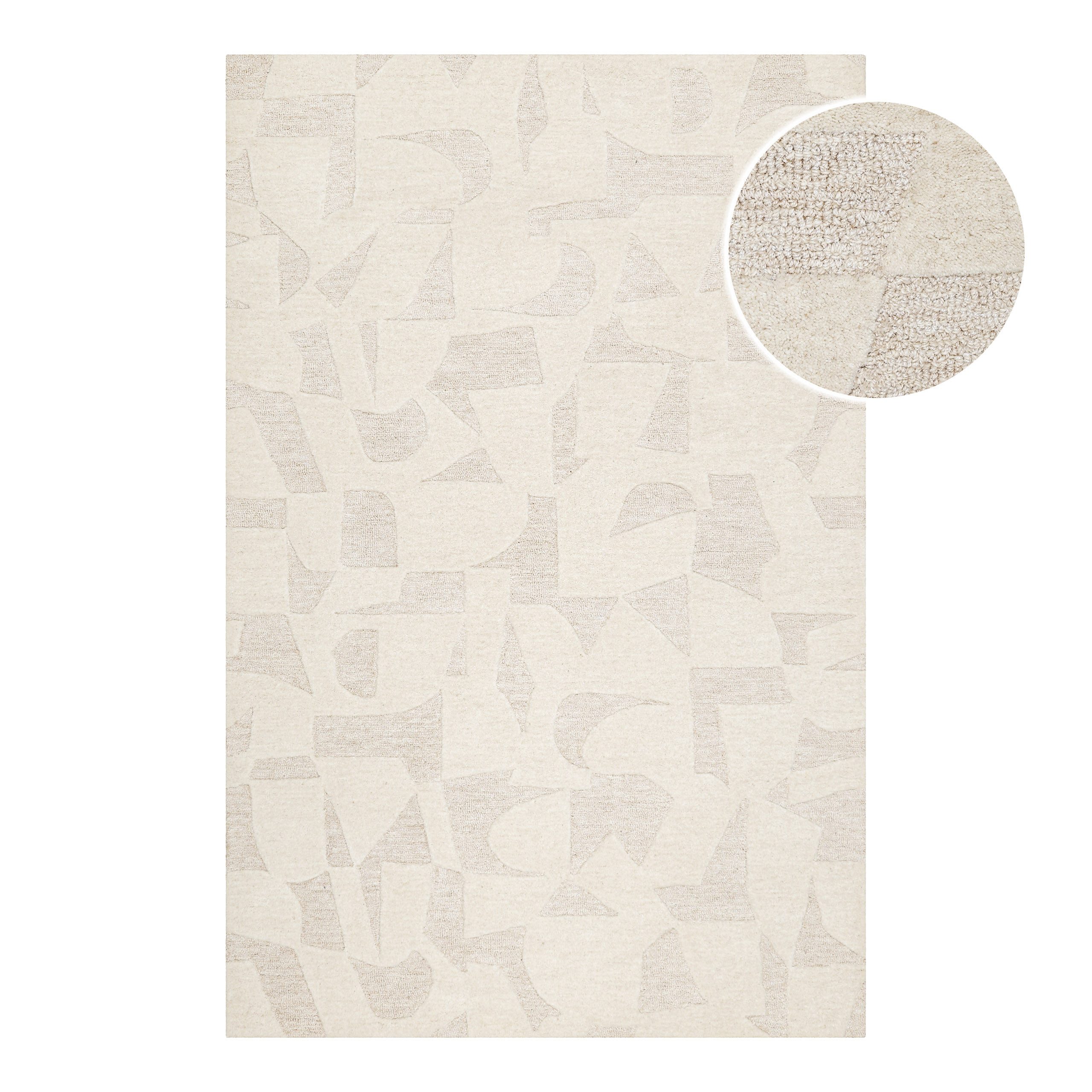 Wecon home Teppich Ocean State, rechteckig, Höhe: 10 mm, handgefertigt, gemustert, pflegeleicht, Wolle, Wohnzimmer, Esszimmer