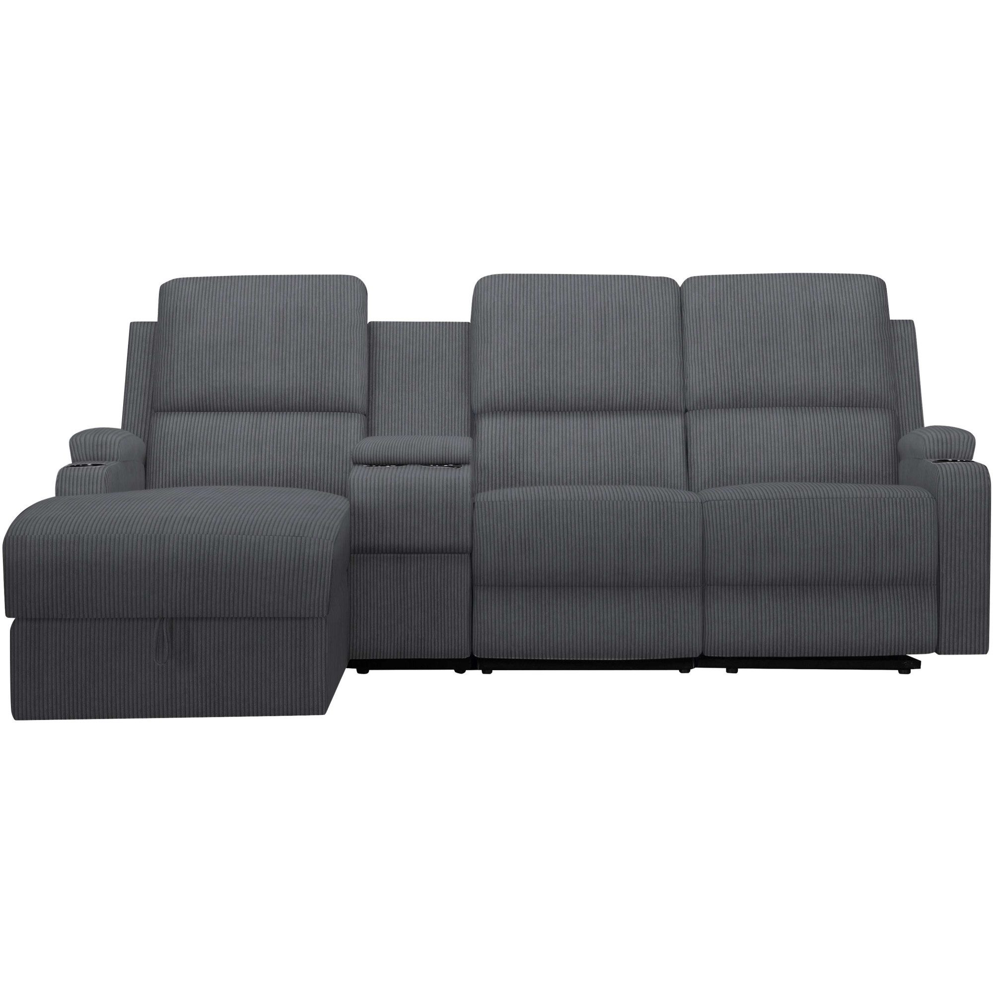 Home affaire Ecksofa NAPORI Multimediasofa, 3er Kinosessel XXL, L-Form, Cor günstig online kaufen