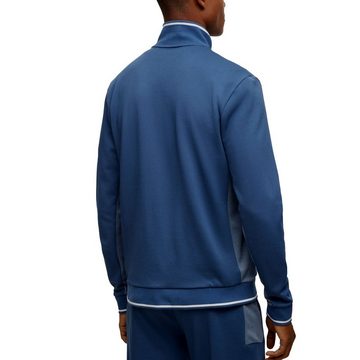 BOSS Sweatjacke Tracksuit Jacket mit kontrastfarbenen Streifen