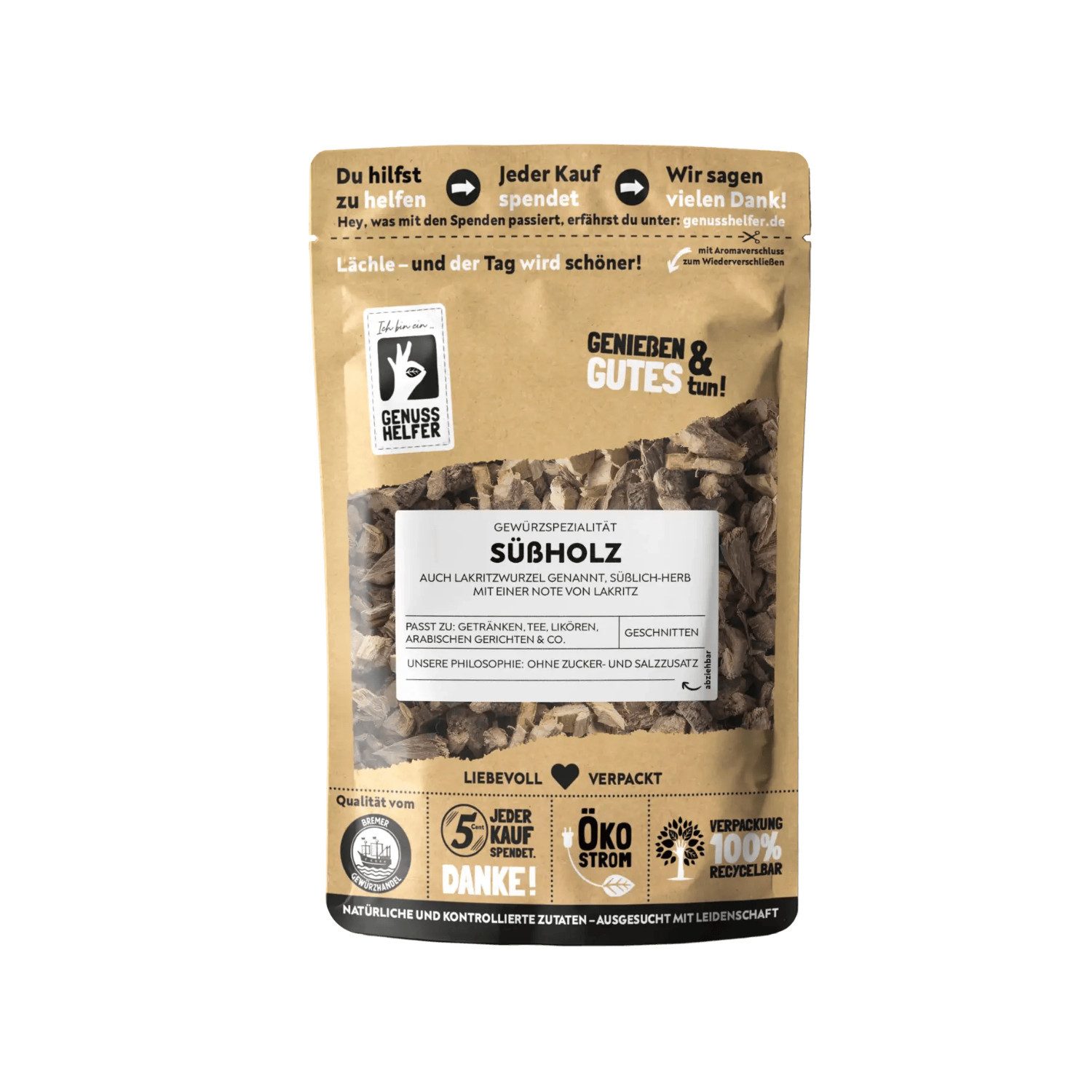 Bremer Gewürzhandel Gewürz Süßholz, geschnitten, 100 g