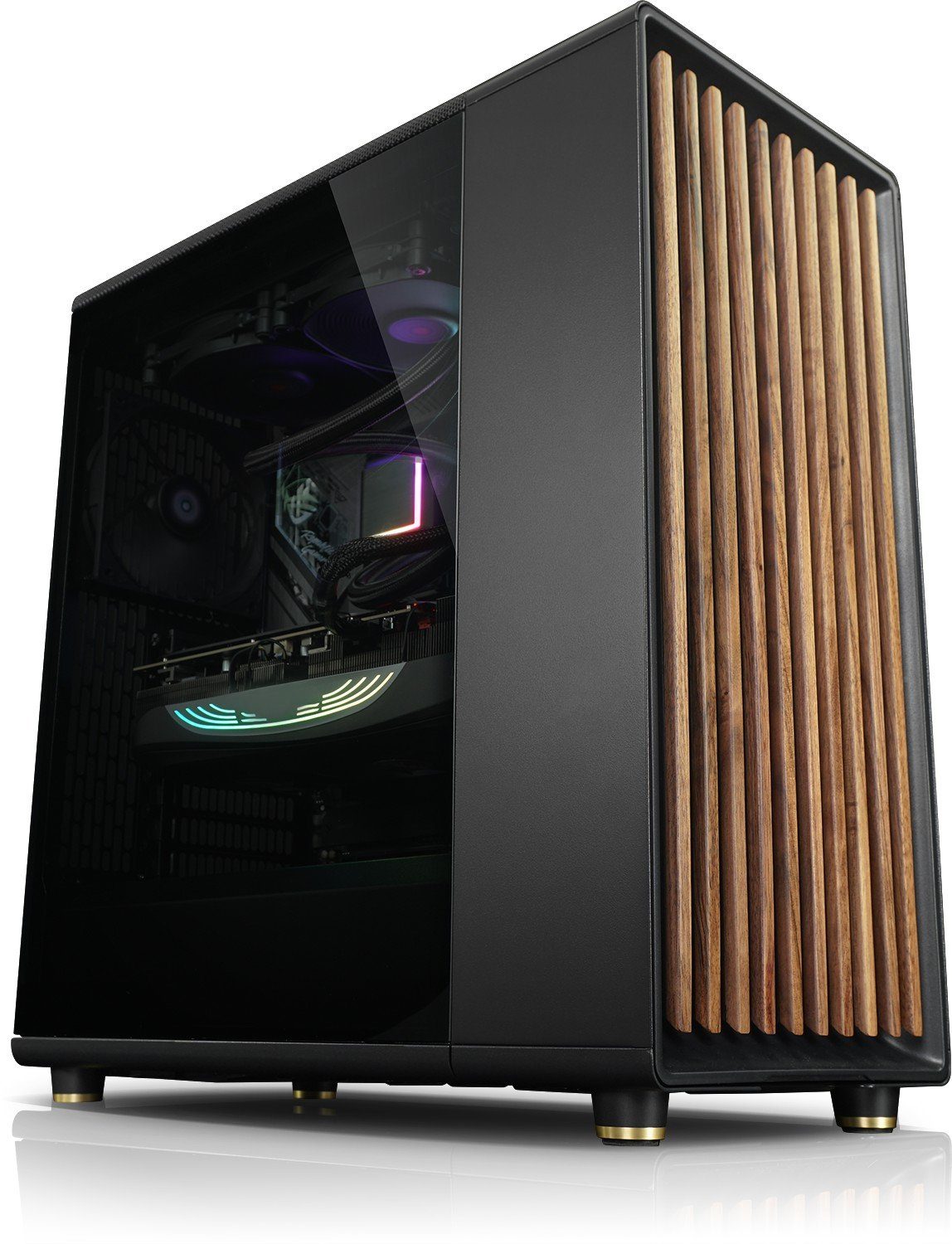 Kiebel Black Forest Dark VII Gaming-PC (AMD Ryzen 7 AMD Ryzen 7 7700X, RTX 4070 Ti SUPER, 32 GB RAM, 2000 GB SSD, Wasserkühlung, WLAN)