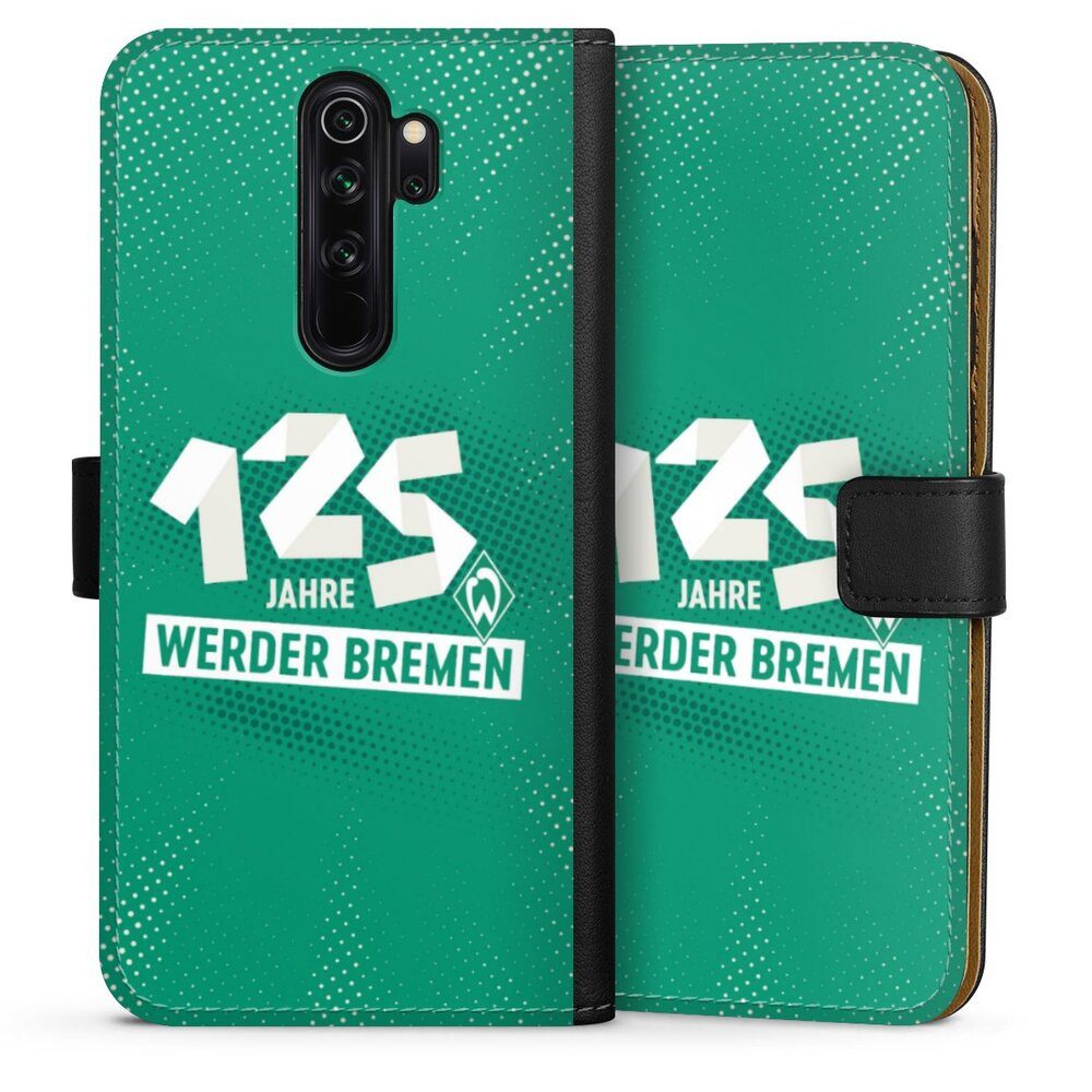 DeinDesign Handyhülle 125 Jahre Werder Bremen Offizielles Lizenzprodukt, Xiaomi Redmi Note 8 Pro Hülle Handy Flip Case Wallet Cover