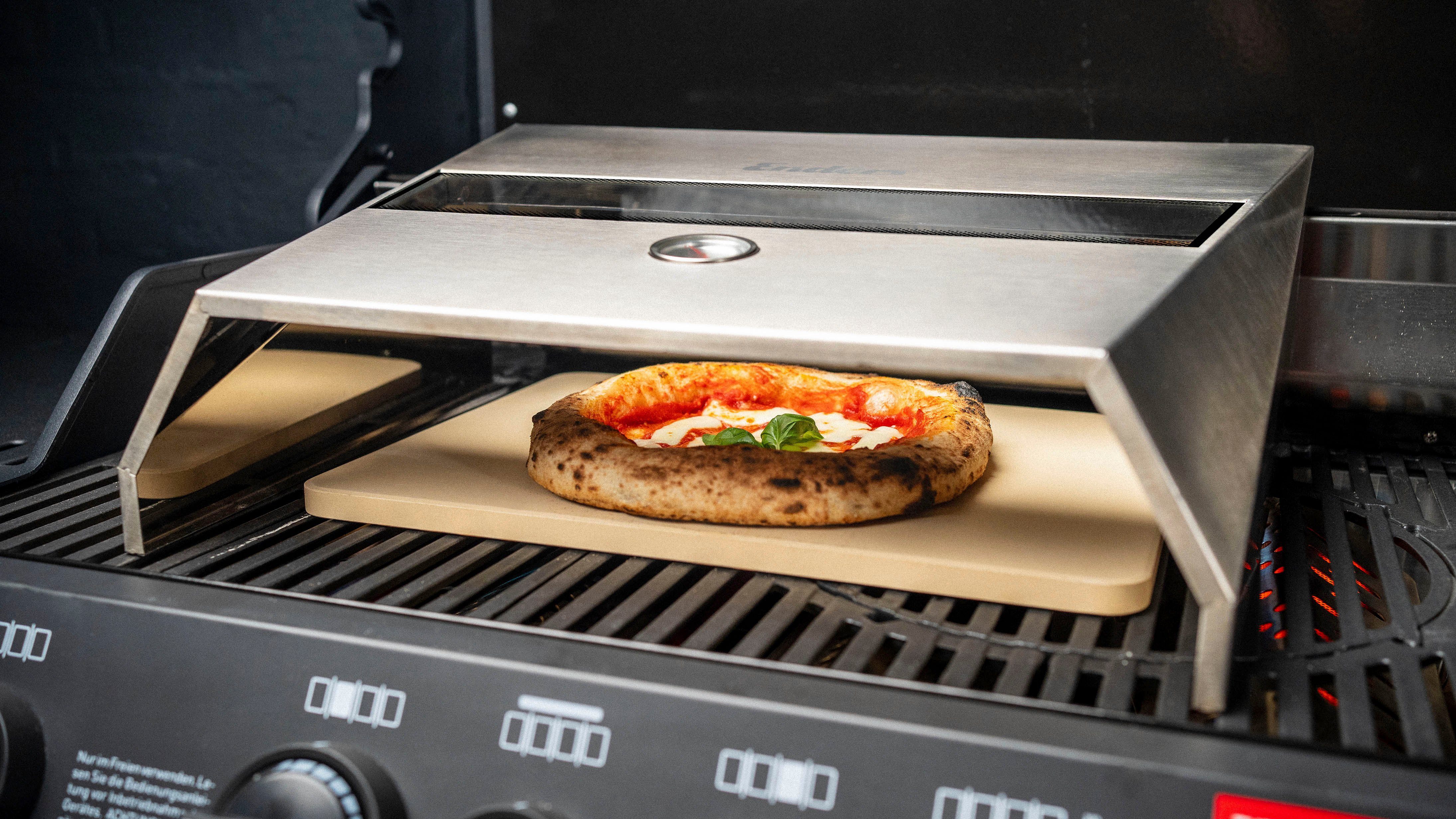 Enders® Pizzaofen-Grillaufsatz Turbo, Edelstahl, für 3-/4-Brenner mit Backburner