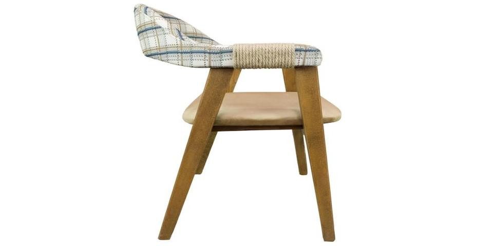 Xlmoebel Armlehnstuhl Esszimmerstuhl aus braunem Holz im Vintage-Stil mit Lehne, Hergestellt in Europa