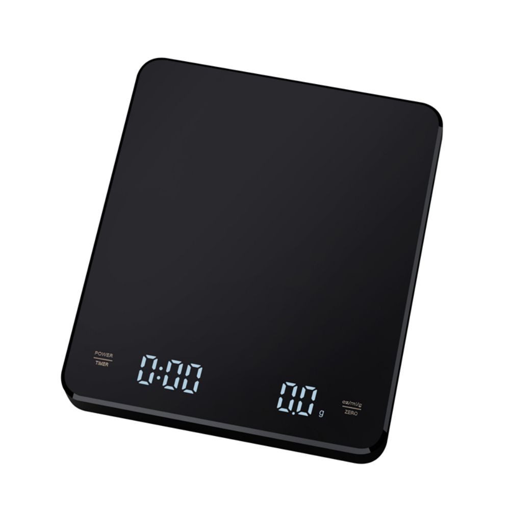 HUGERSTONE Küchenwaage 3 kg Küchenwaage Digital, Feinwaage Genauigkeit 1 Gramm, Kaffeewaage, (Packung, 1-tlg., Größe: 15x13x2,25cm), Küchenwage Mit automatischer Abschaltung, Tara-Funktion, Timer