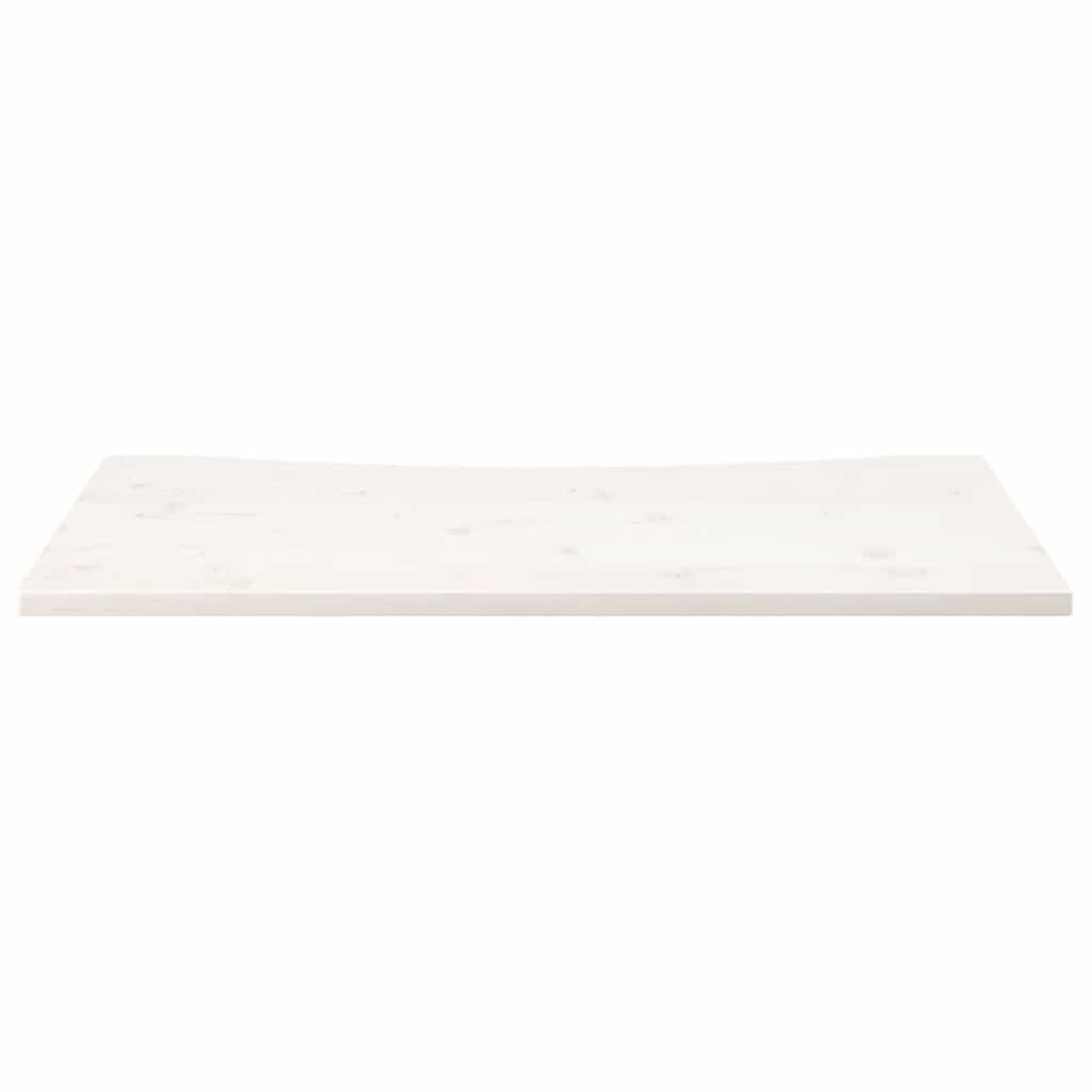 vidaXL Schreibtischplatte Schreibtischplatte Weiß 110x55x2,5 cm Massivholz Kiefer