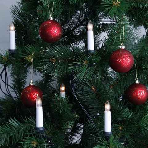 STAR TRADING Christbaumkerzen Kerzenlichterkette Weihnachtsbaumkette 25 Baumkerzen E10 12m Innen, 25-flammig