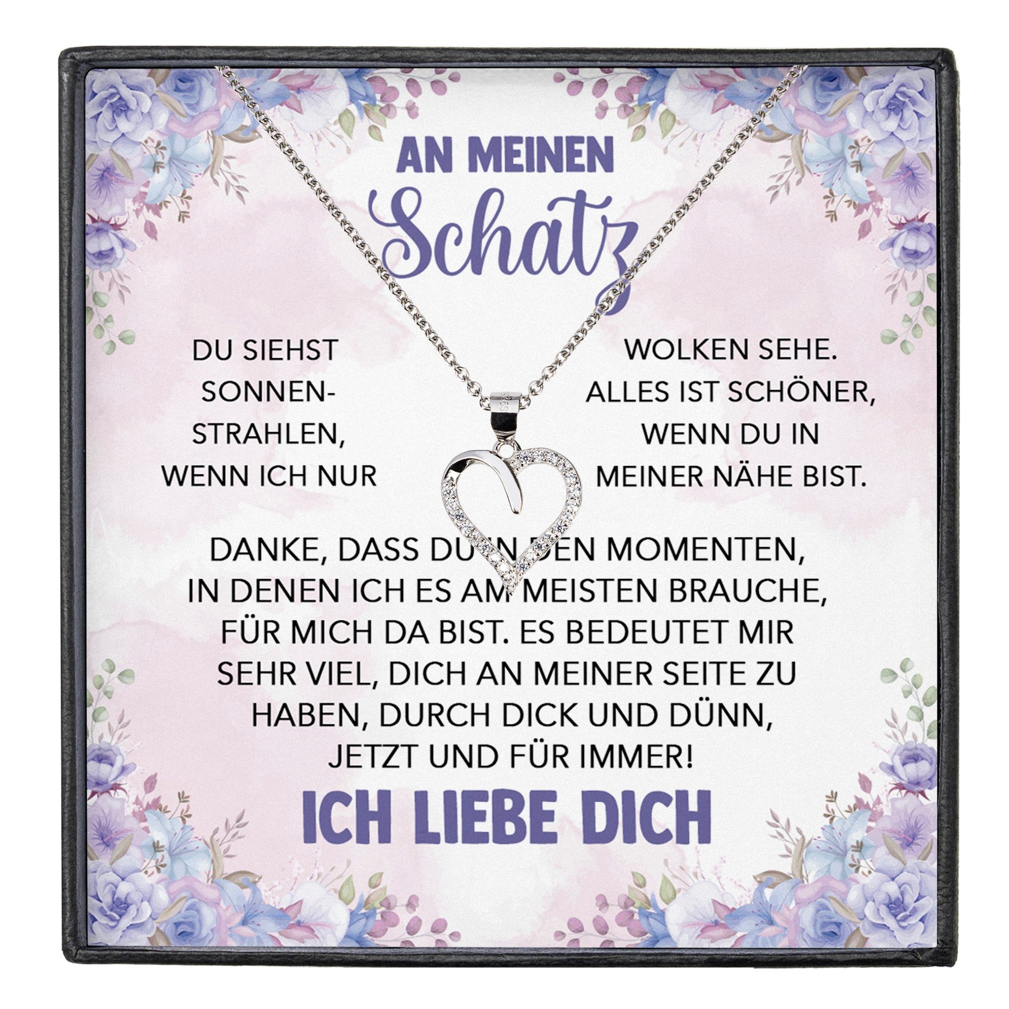 Schmuckset Frauen Ich Liebe Dich Geschenk Schatz Herz Halskette Damen Schmuck
