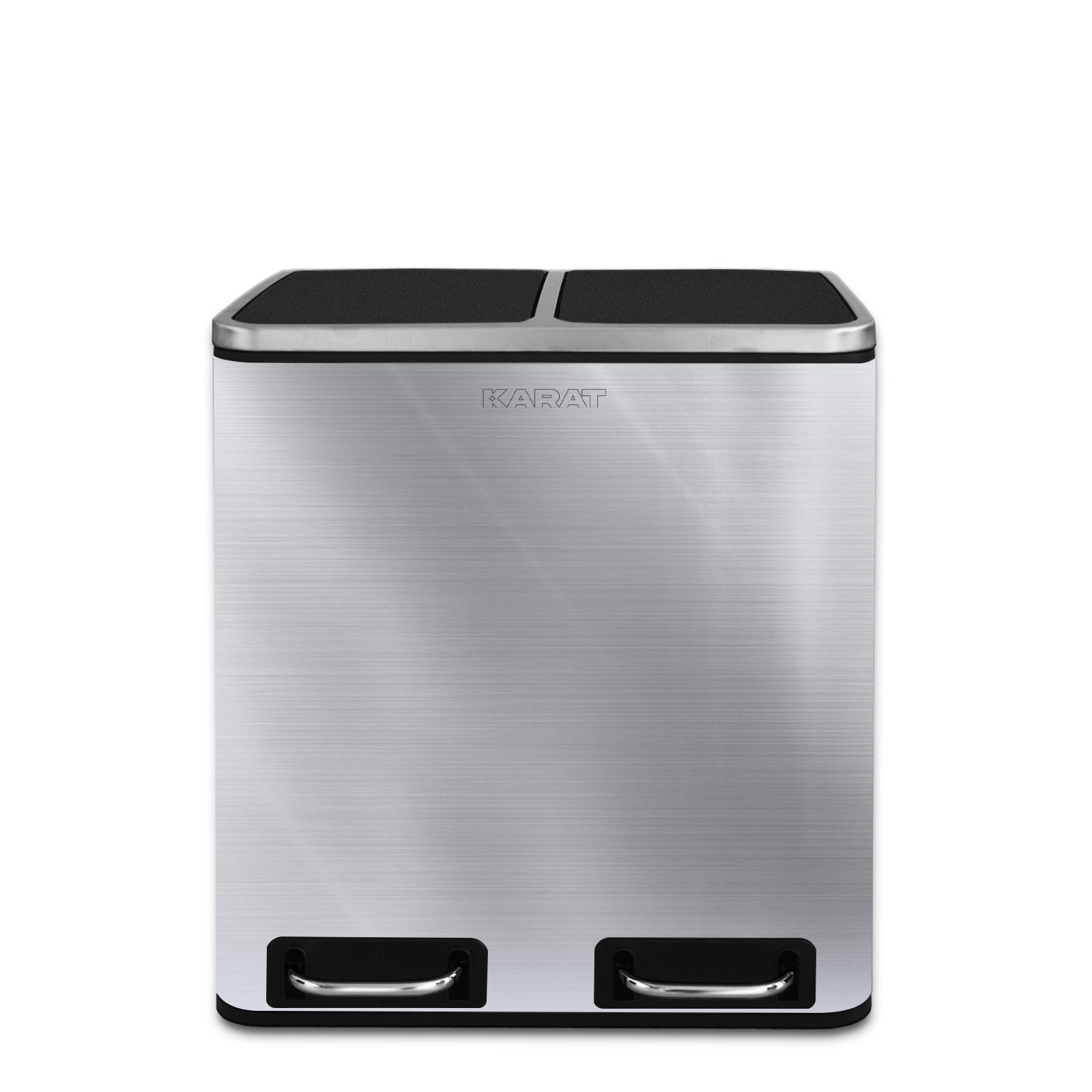 casa pura Mülltrennsystem Felix, Abfallbehälter aus Edelstahl, Verschiedene Farben & Größen, 30 Liter Fassungsvermögen