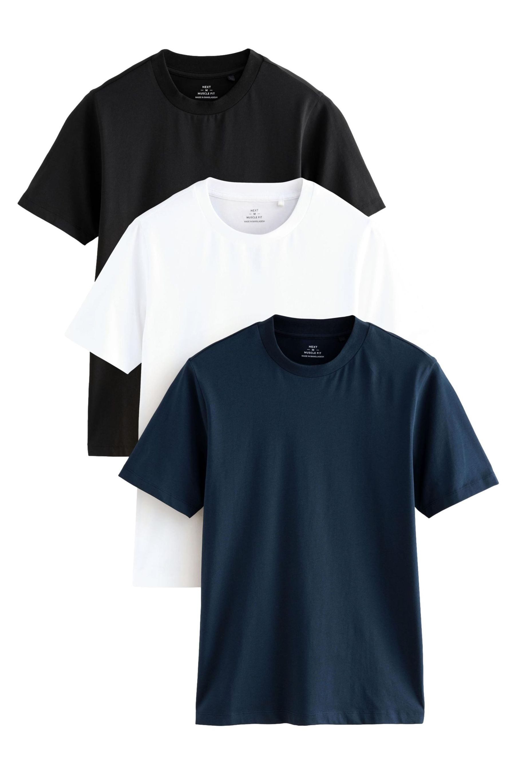 Next T-Shirt Muscle Fit T-Shirts im 3er-Pack (3-tlg) günstig online kaufen