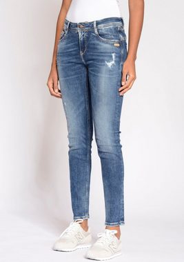GANG Relax-fit-Jeans 94AMELIE mit doppelter Passe und tief sitzenden Taschen hinten