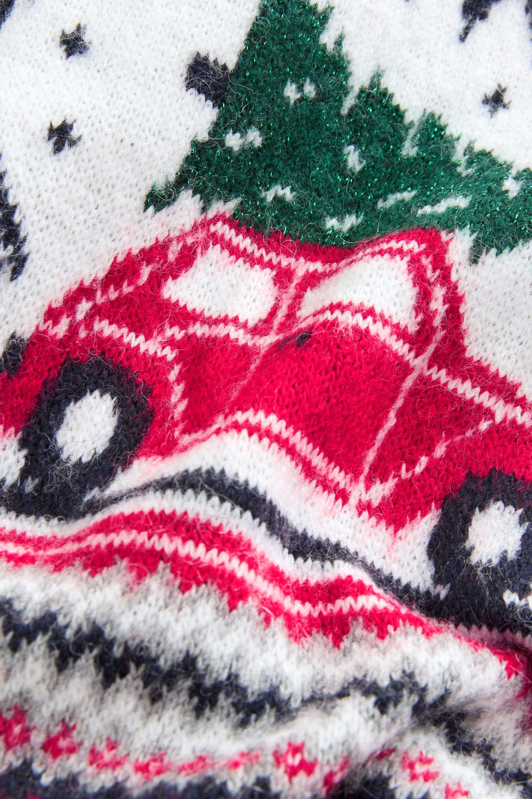 Next Strickpullover Langärmeliger Weihnachtspullover (1-tlg)