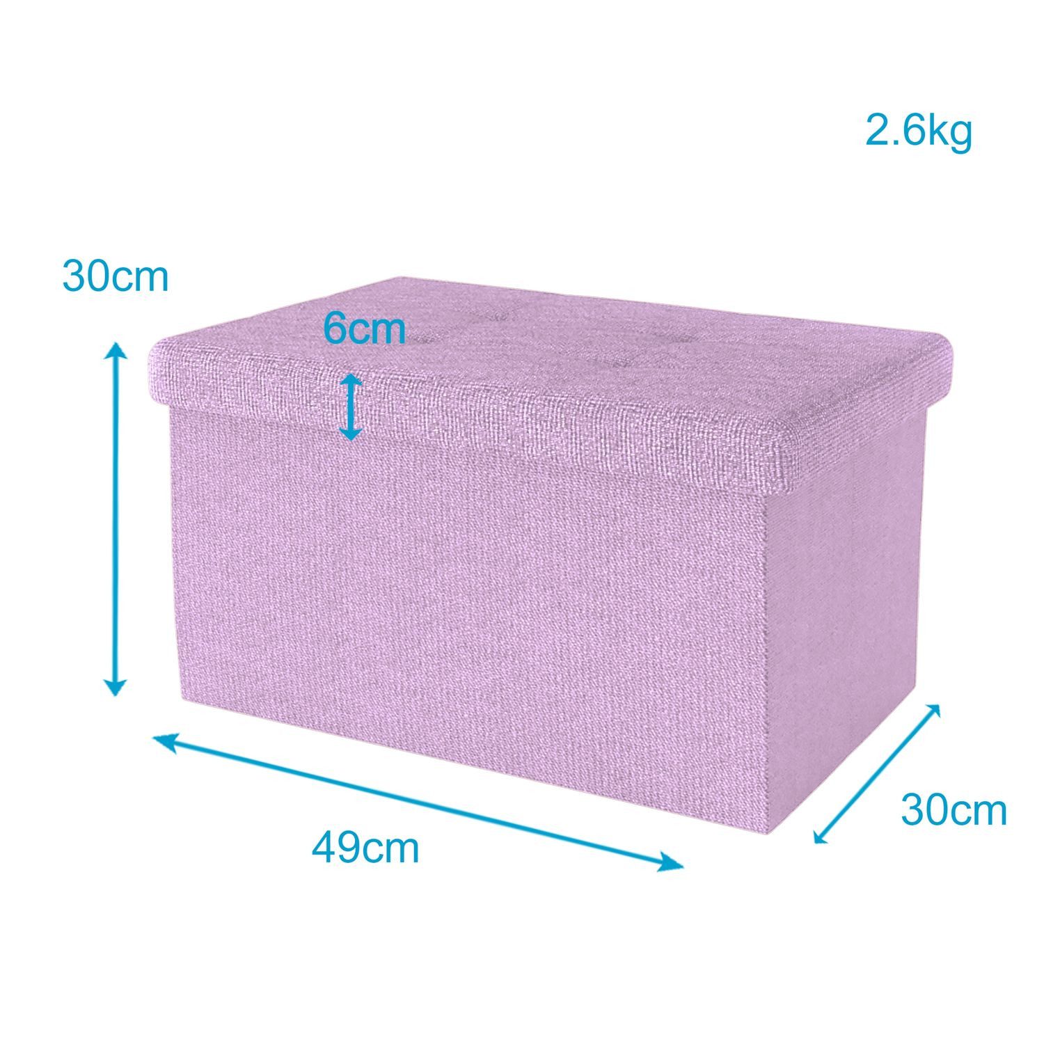 Intirilife Sitzhocker (Sitzwürfel mit Stauraum 49x30x30 günstig online kaufen