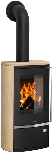 Justus Kaminofen Reno R, Sandstein, 6 kW, Raumlauftunabhängig, Safe-Verschlusssystem