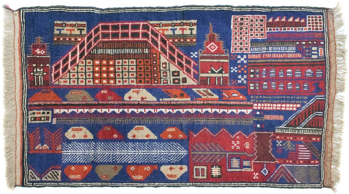 Wollteppich »Belutsch Teppich handgeknüpft mehrfarbig«, morgenland, rechteckig, Höhe 13 mm, handgeknüpft-HomeTrends