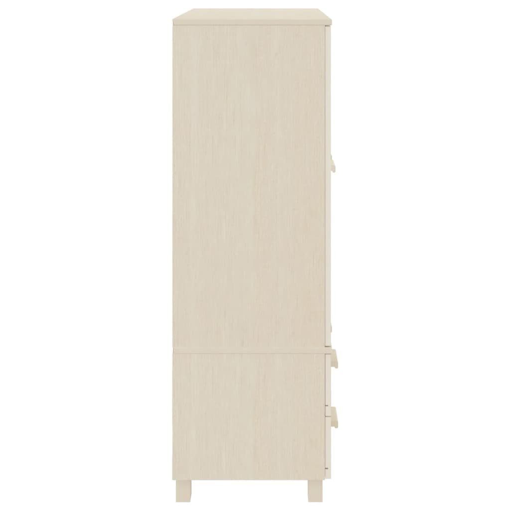 (1-St) Kiefer Massivholz 99x45x137 HAMAR Kleiderschrank Honigbraun cm furnicato