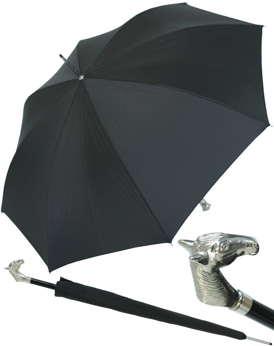 doppler® Stockregenschirm Griff Herrenschirm Form der Pferdekopfes für Griff, edle stilvollen eines Begleiter aus ist der Orion Diplomat Herren, Manufaktur - und hat Metall die den