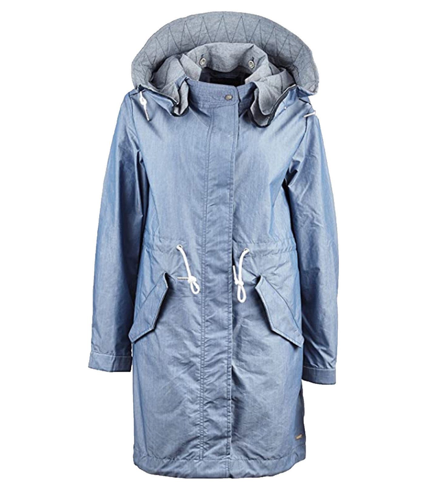 Scotch & Soda Parka »SCOTCH & SODA x MAISON SCOTCH Mantel stylischer Damen  Parka Outdoor-Jacke mit Tunnelzug Blau« online kaufen | OTTO