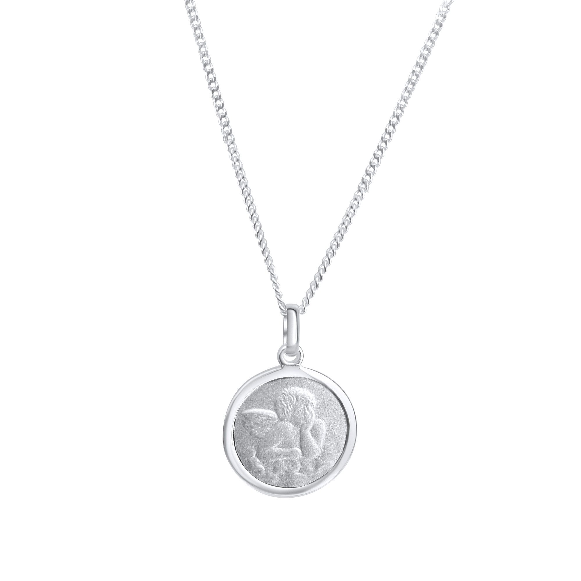 Zeeme Kette mit Anhänger Silber 925 Engel-Motiv 36/38cm