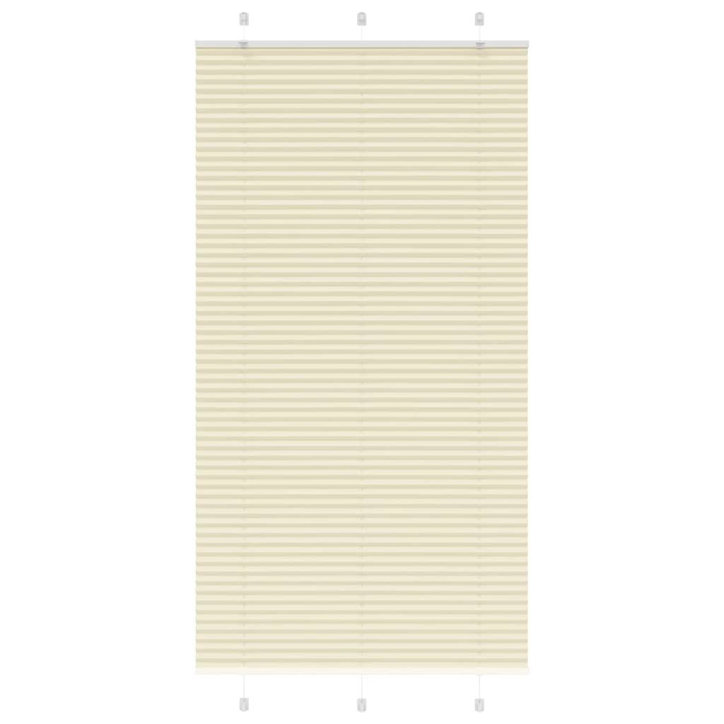 vidaXL Jalousie 105 x 200 cm Plissee Creme 105x200 cm Stoffbreite 104,4 cm Polyester