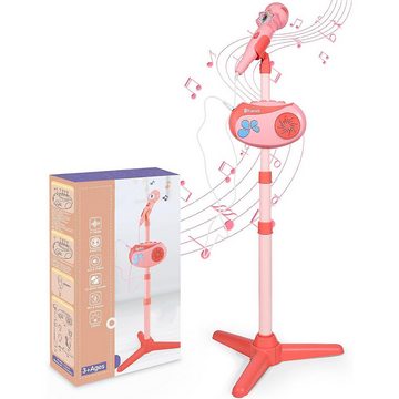 yozhiqu Stehendes Karaoke-Gerät, Bluetooth-Mikrofon mit Gesangseffekt Karaoke-Maschine (Mit Aufnahme- und Wiedergabefunktion, mit Beleuchtung)