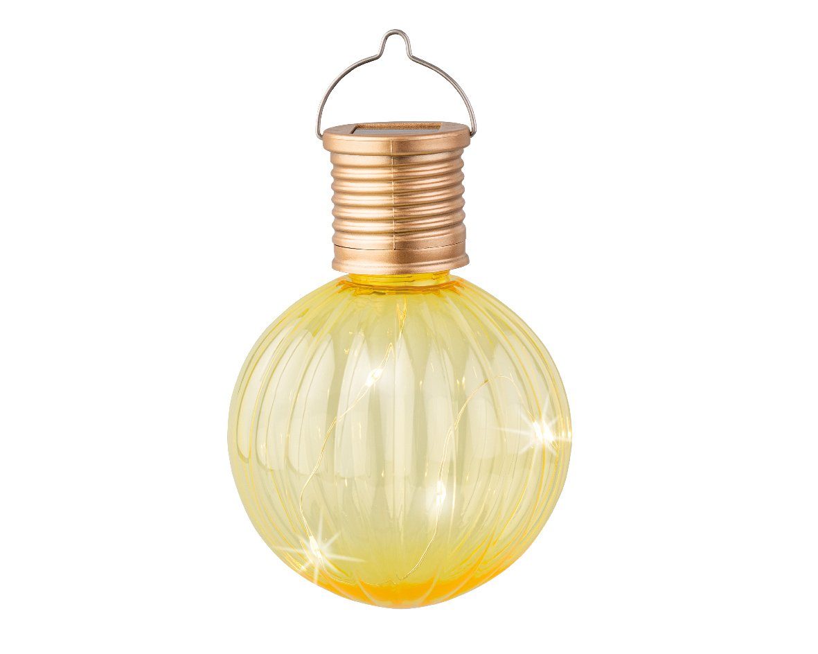 Lumineo LED Solarleuchte, warmweiß, Solar Gartenleuchte LED Kugel Glühbirne günstig online kaufen