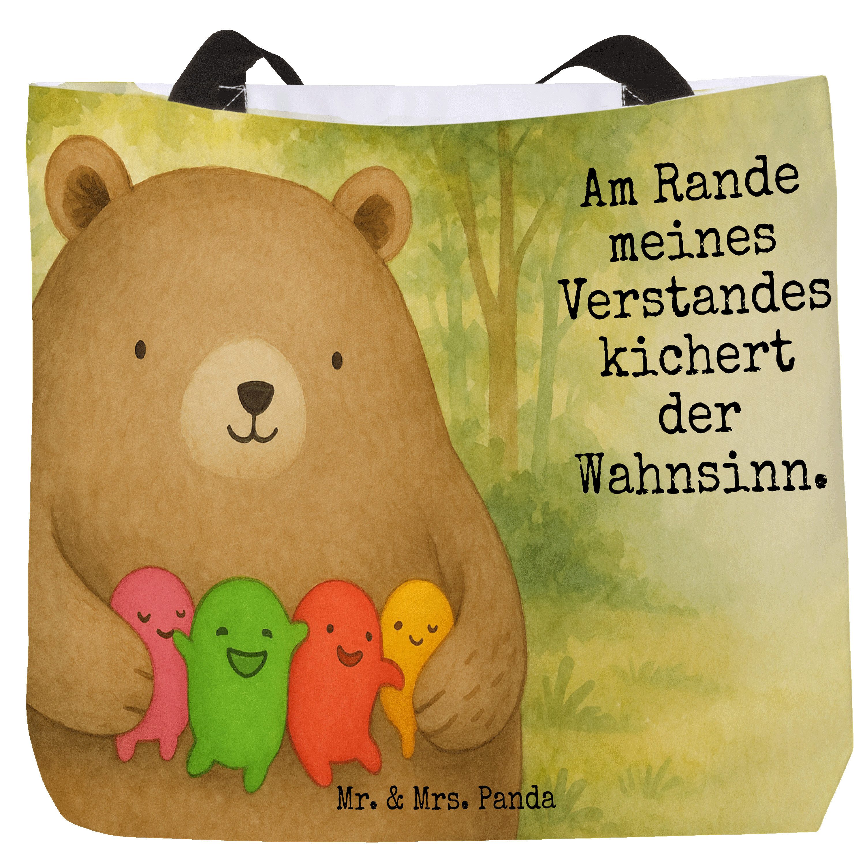 Shopper Bär Gefühl Design, Einkaufstasche, Weiß, Tote Bag, Tasche, Verrückt