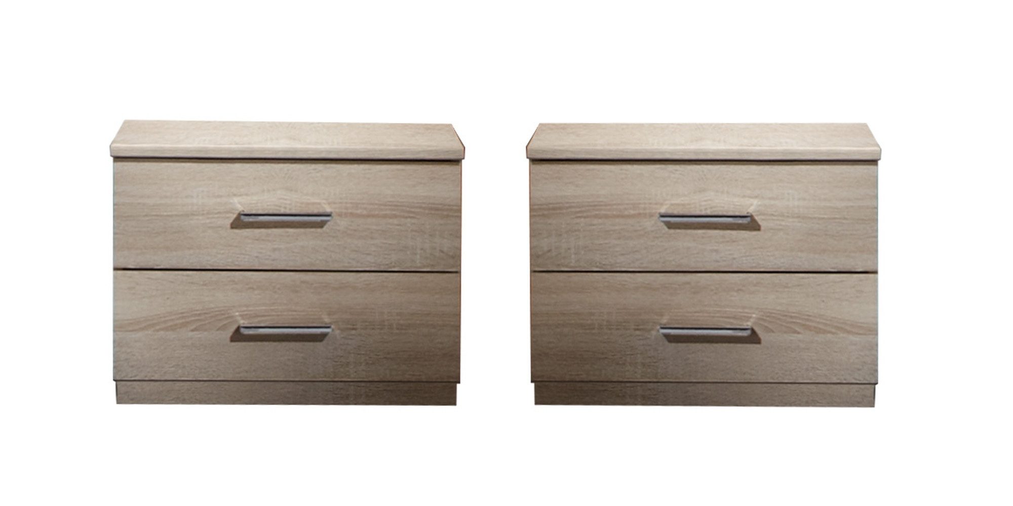 Nachtschrank (2er-Set) in EICHE SAEGERAU-NACHBILDUNG - 104x40x38 (BxHxT)