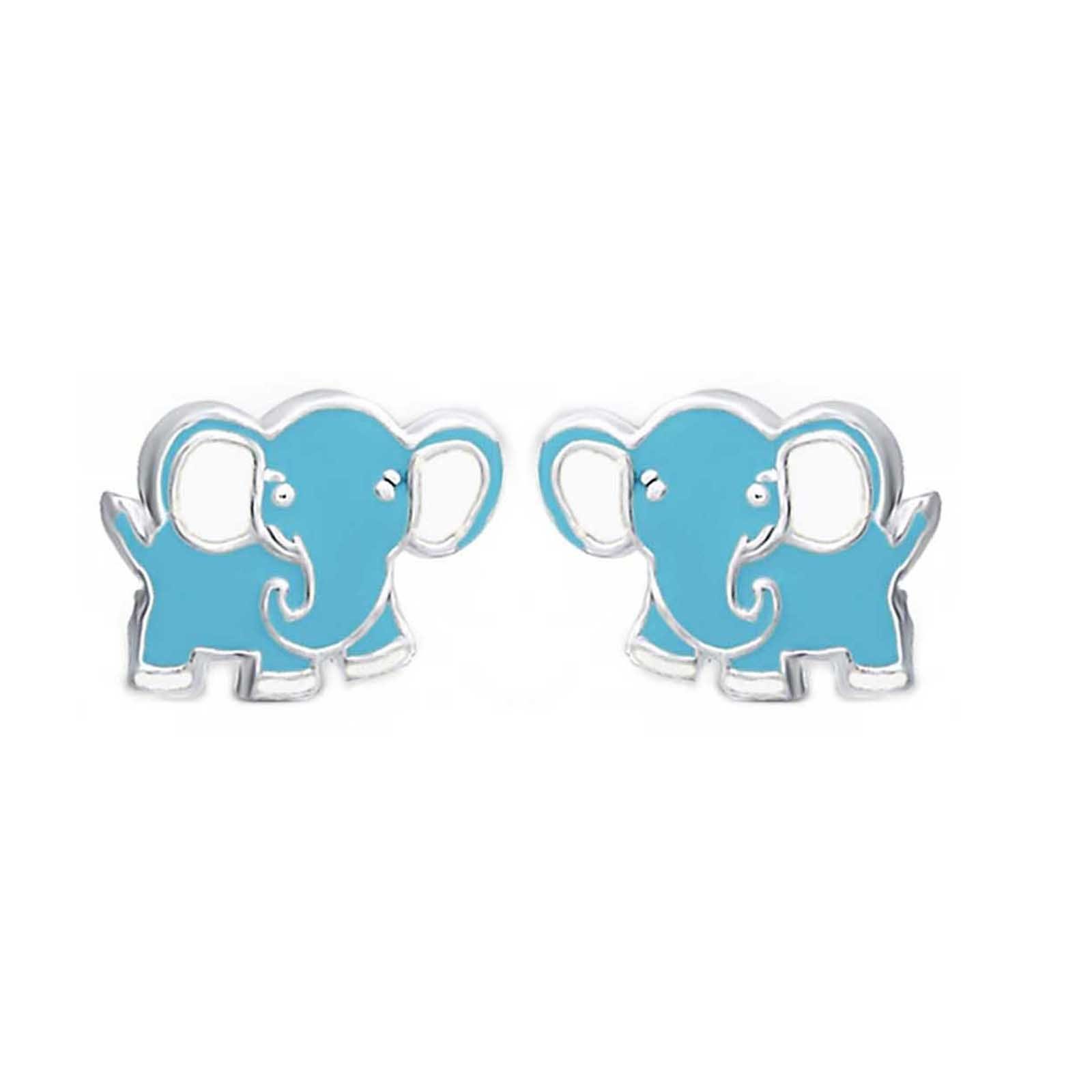 Geschenk Ohrringe Silberohrringe Paar 925 Ohrstecker Kinder schmuck23 Kinderschmuck Elefant echte Mädchen Silber,