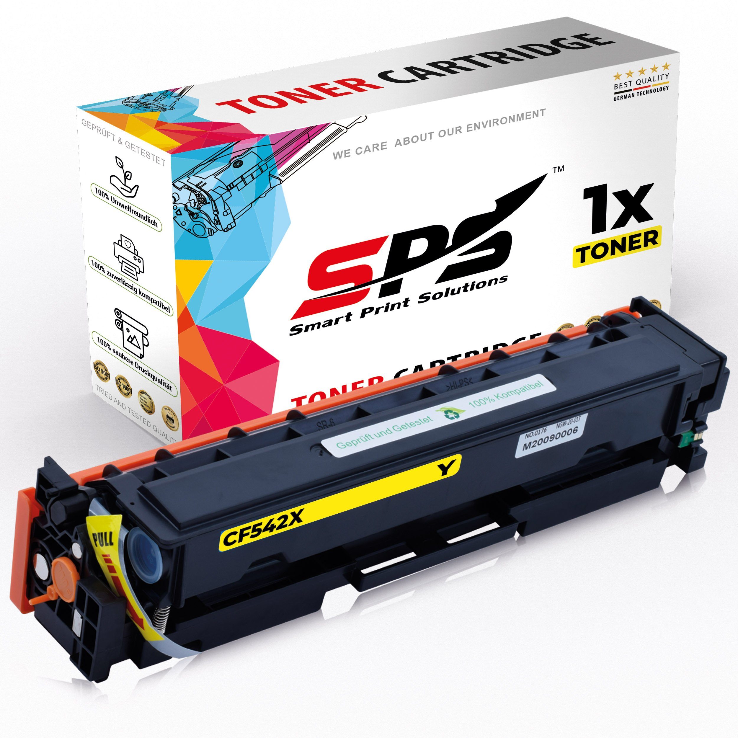 SPS Tonerkartusche Kompatibel für HP Color Laserjet Pro M254 203X, (1er Pack, 1-St., 1 x Toner (Für HP CF542X Gelb) | Tonerpatronen