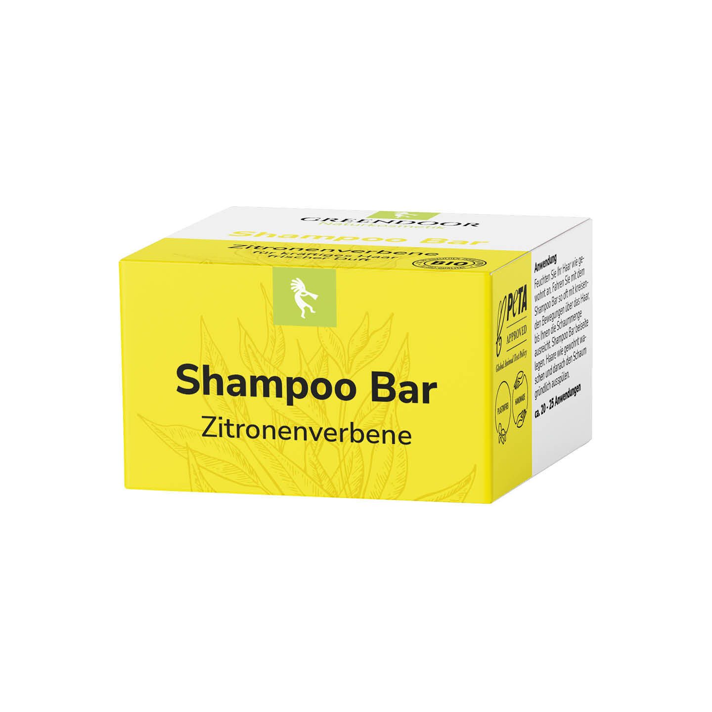 GREENDOOR Festes Haarshampoo Shampoo Bar Zitronenverbene