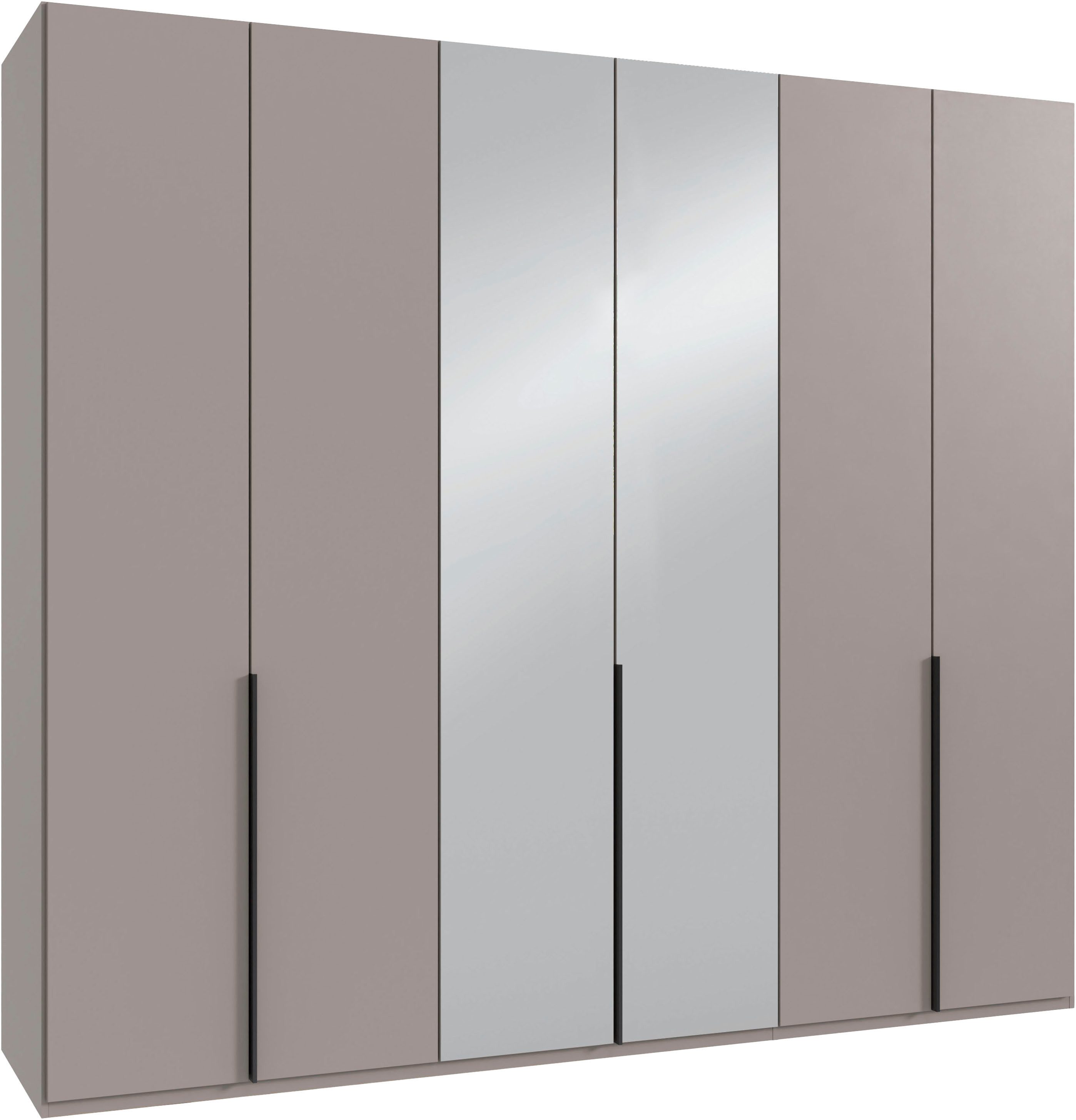 Wimex Kleiderschrank Mugano,in 5 Breiten,2 Höhen,2 Tiefen, viele Farben, Made in Germany (in Basic oder Premium Ausstattung) mit langen Griffen aus Metall, mit oder ohne Spiegel