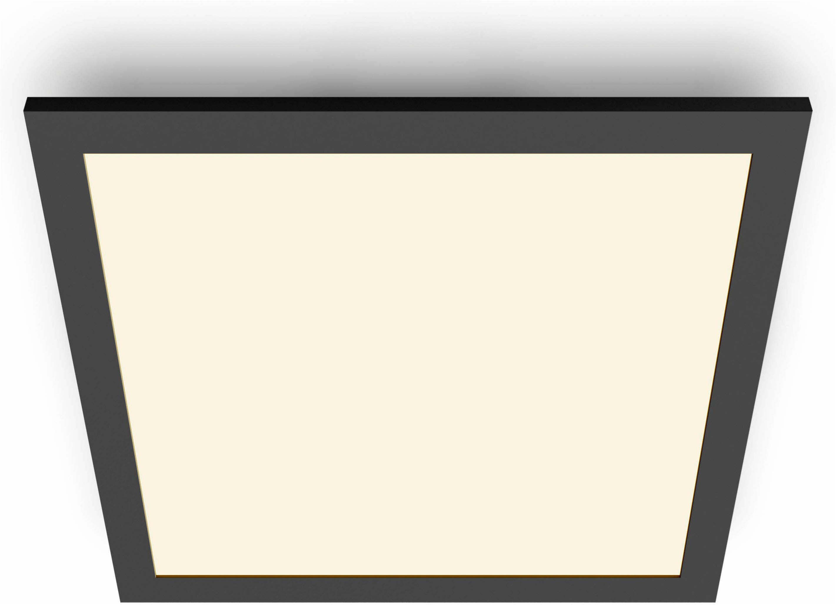 Philips LED Deckenleuchte Touch SceneSwitch quadratisch 12W 2700K schwarz, LED fest integriert, Warmweiß