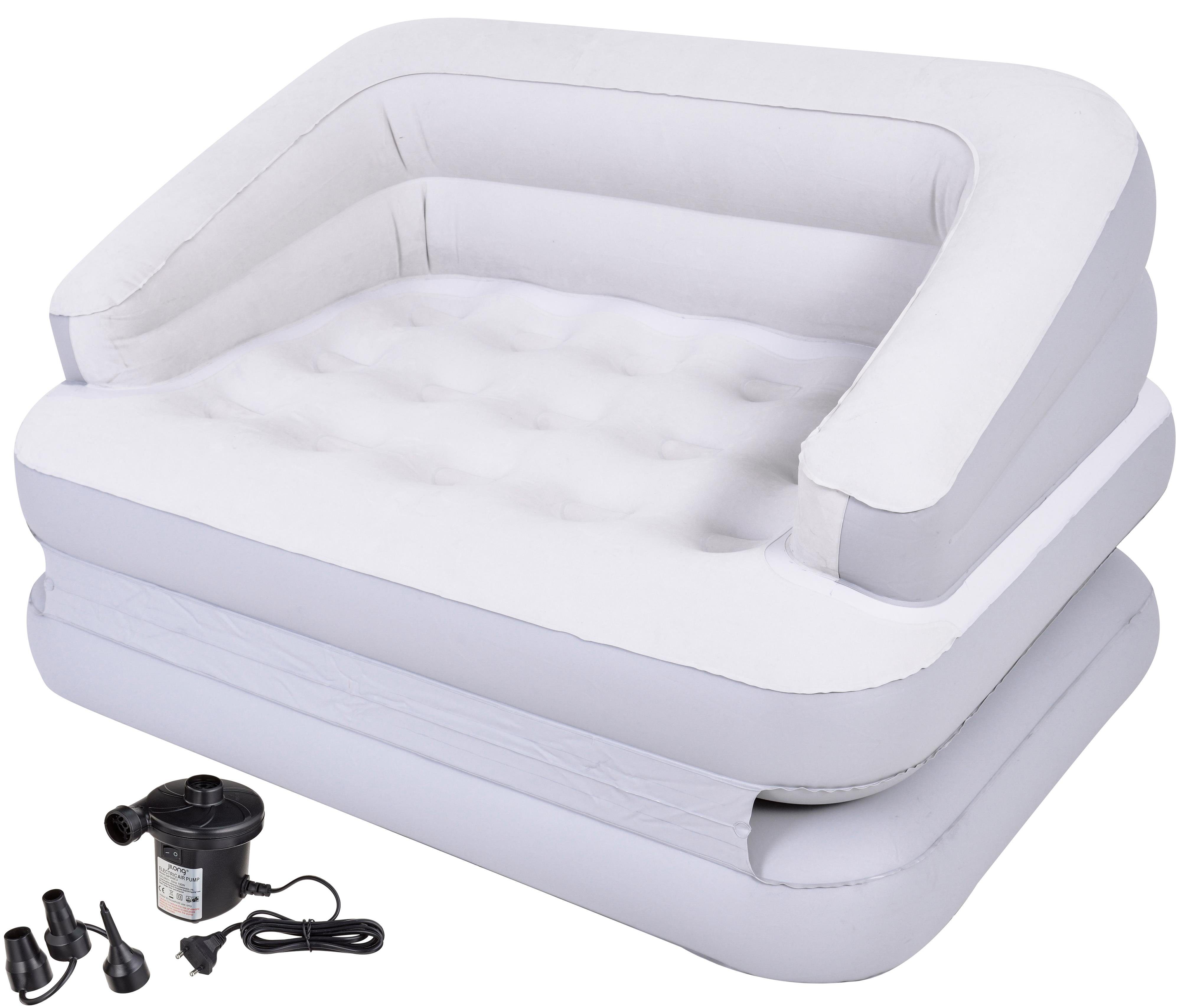 Avenli Luftsofa aufblasbares Sofa 198 x 138 x 62 cm, (Set, Luftsofa aufblasbar), Aufblasbares Schlafsofa wandelbar zum Doppel-Luftbett mit Elektropumpe