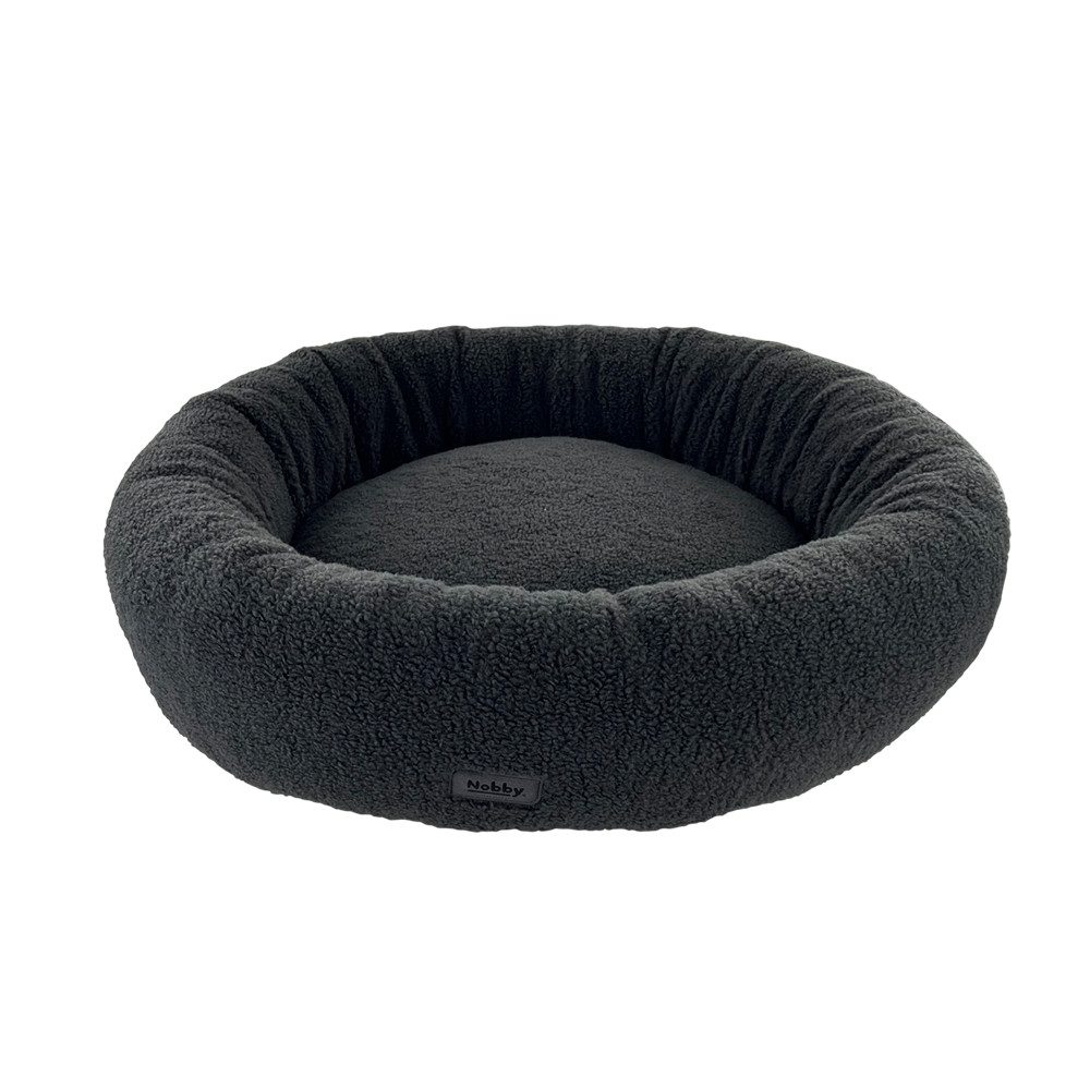 Nobby Komfortbett Donut NURU Grau – Kuscheliges Hundebett 60x18 Cm, Waschbar Mit Anti-Rutsch-Noppen