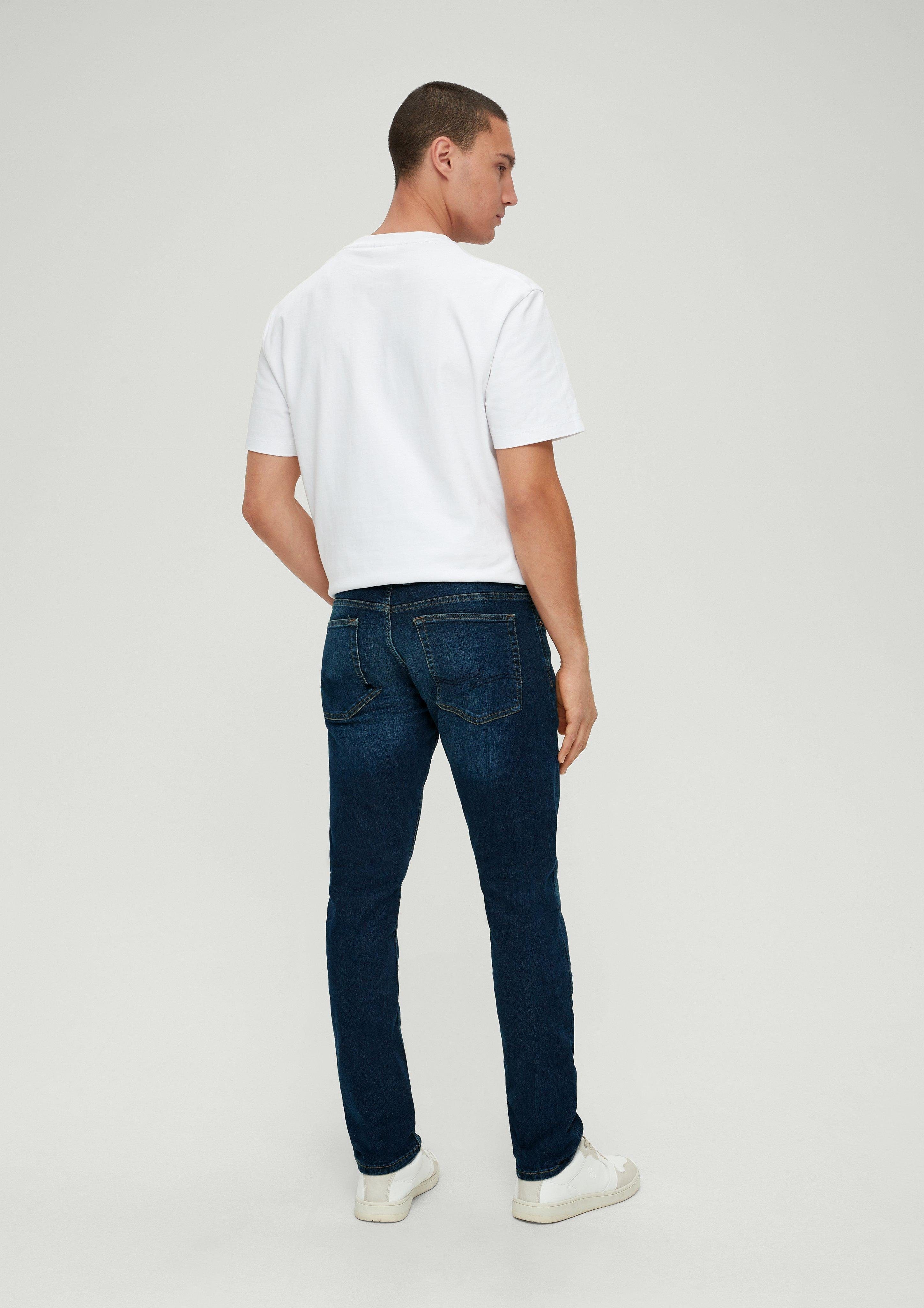 Slim Label-Patch, 5-Pocket-Jeans / / Fit / QS Waschung Mid Leg Slim Jeans Rise Rick