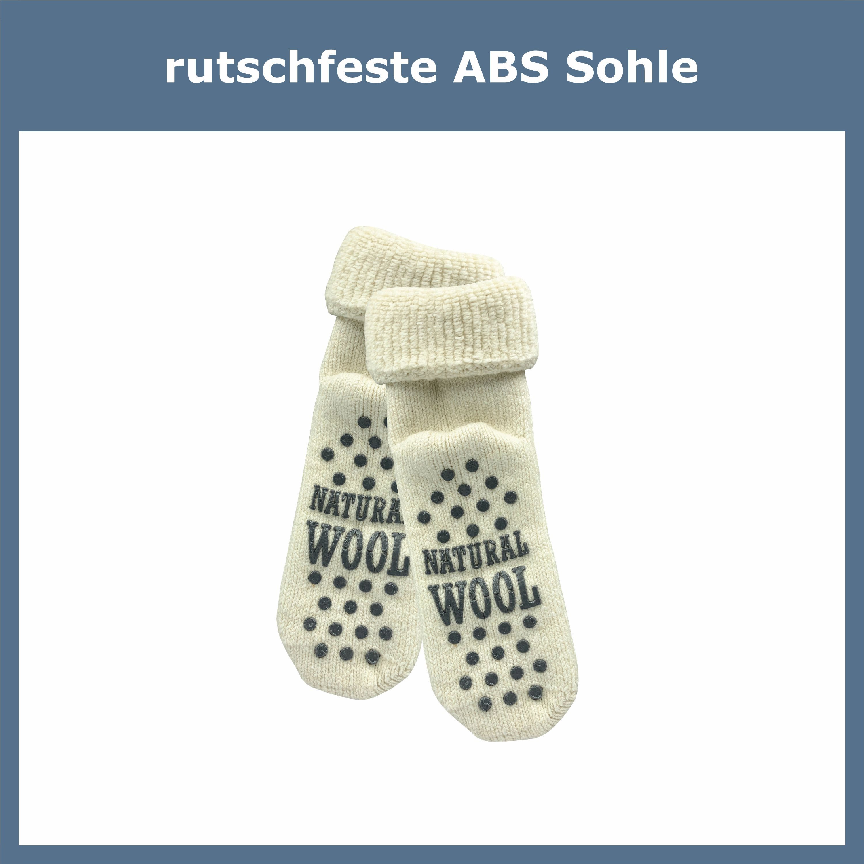 GAWILO ABS-Socken für Damen - Rutschfeste Haussocken mit Noppen - Dicke, warme Wolle (1 Paar) Warme Kuschelsocken aus Wolle helfen gegen kalte Füße - Stoppersocken