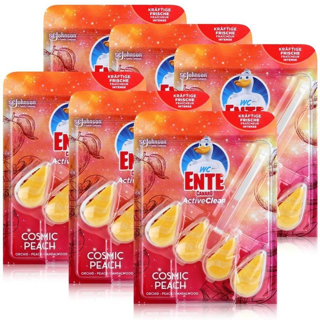 WC Ente WC Ente ActiveClean Einhänger Cosmic Peach 38,6g WC-Frische (6er Pack) WC-Reiniger