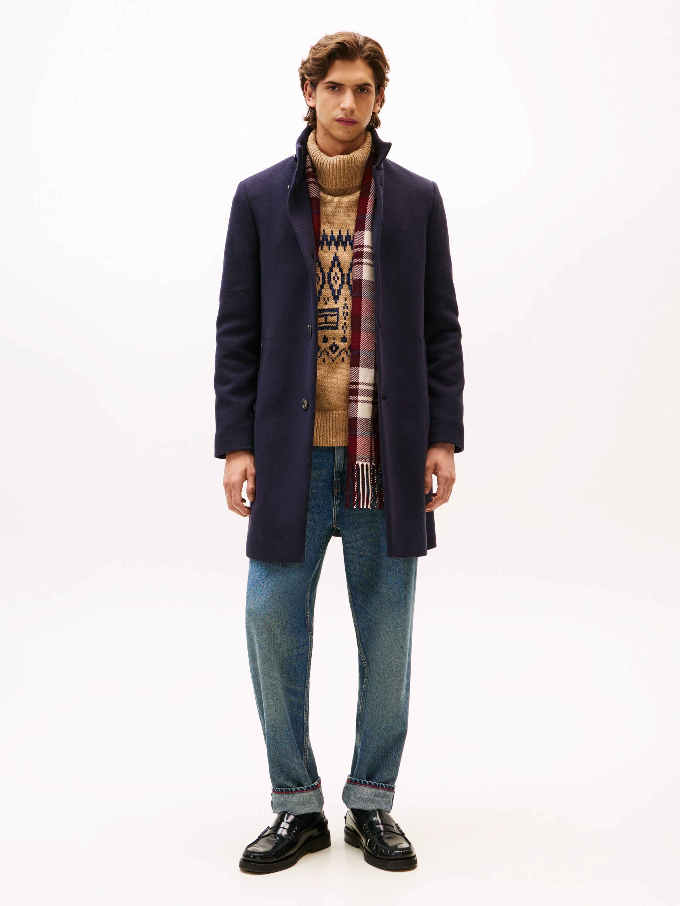 Tommy Hilfiger Wollmantel DC WOOL STAND COLLAR Regular fit